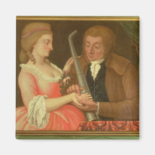 Ablesen die Palme (Öl auf Leinwand) Magnet