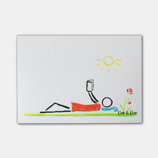Ablesen eines guten Buches Post-it Klebezettel