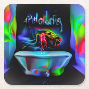 Ablutophobie 2 rechteckiger pappuntersetzer