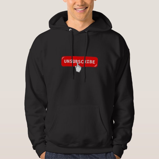 Abmelden Button Funny Geek Hoodie (Vorderseite)