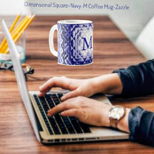 Abmessungen quadratisch, Marine-M Kaffeetasse