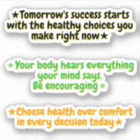 Abnehm-Motivationszitate | Positive Aufkleber