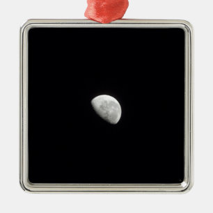 Abnehmender Mond 2 Silbernes Ornament