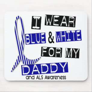 Abnutzung ALS I blau und Weiß für meinen Vati 37 Mousepad