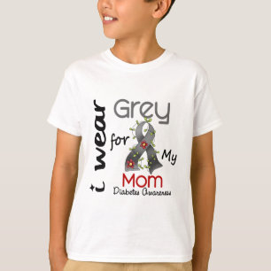 Abnutzungs-Grau des Diabetes-I für meine Mama 43 T-Shirt
