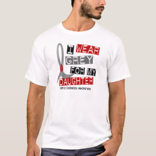 Abnutzungs-Grau des Diabetes-I für meine Tochter T-Shirt