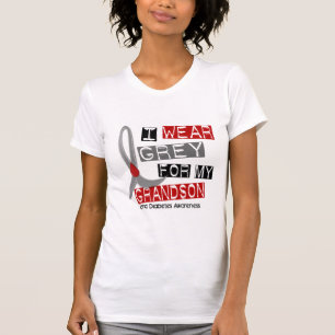 Abnutzungs-Grau des Diabetes-I für meinen Enkel 3 T-Shirt