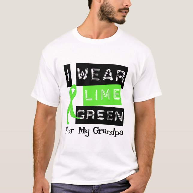 Abnutzungs-Limones grünes Band des Lymphom-I für T-Shirt (Vorderseite)
