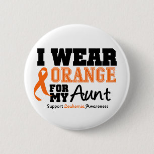 Abnutzungs-Orange der Leukämie-I für meine Tante Button