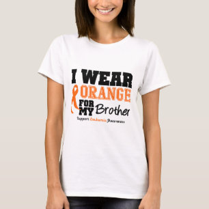 Abnutzungs-Orange der Leukämie-I für meinen Brud T-Shirt
