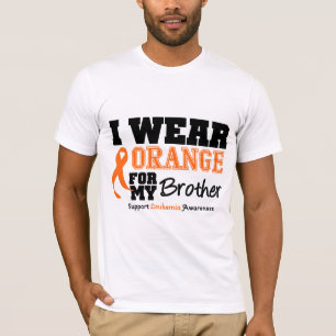 Abnutzungs-Orange der Leukämie-I für meinen Brud T-Shirt