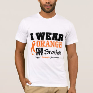 Abnutzungs-Orange der Leukämie-I für meinen Bruder T-Shirt