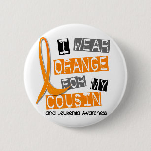 Abnutzungs-Orange der Leukämie-I für meinen Cous Button