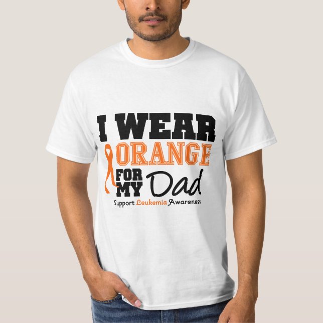 Abnutzungs-Orange der Leukämie-I für meinen Vati T-Shirt (Vorderseite)