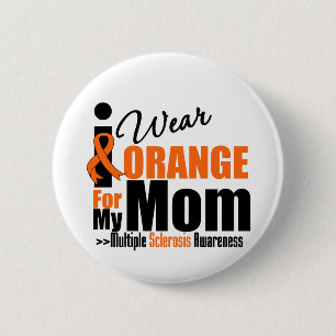 Abnutzungs-Orange der Sklerose-I für meine Mamma Button