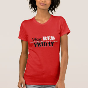 Abnutzungs-Rot am Freitag T-Shirt