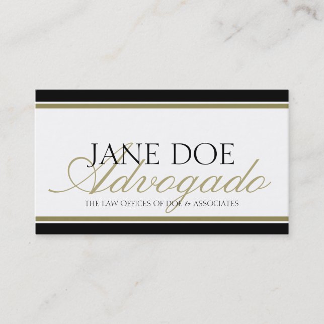 Abogado Advogado Visitenkarte (Vorderseite)