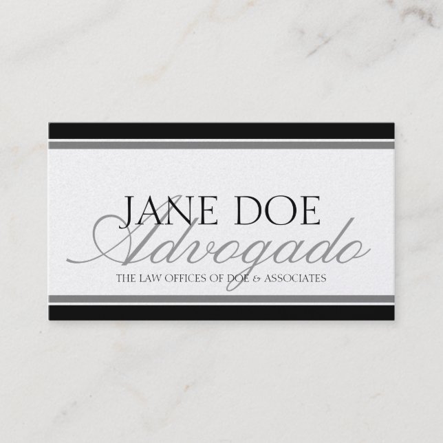 Abogado Advogado Visitenkarte (Vorderseite)