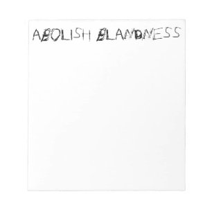 ABOLISH BLANDNESS-Notizblock Notizblock