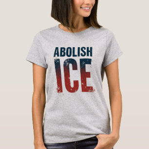 Abolish ICE American Flag Colors T-Shirt