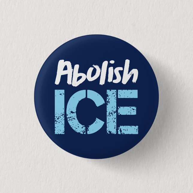 Abolish ICE | Lt Blue Dk Blue Button (Vorderseite)