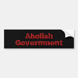 Abolish Regierung Autoaufkleber