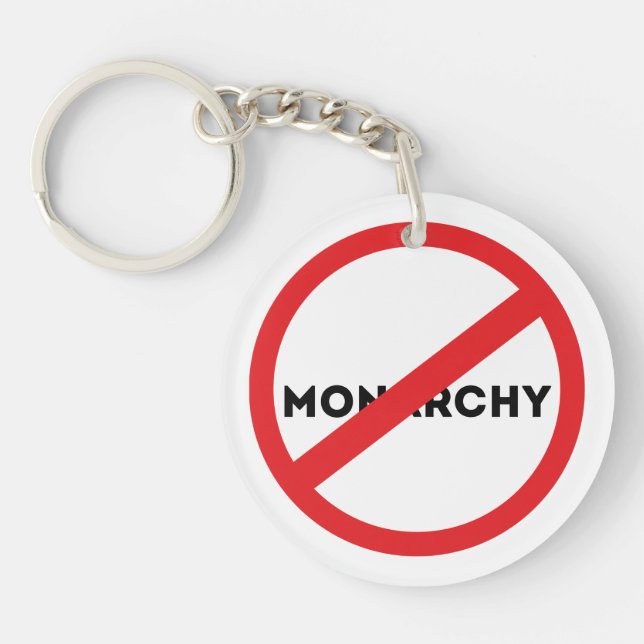 Abolish the Monarchy Button Schlüsselanhänger (Vorderseite)