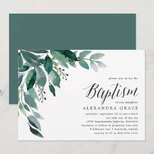 Abondant feuillage Invitation au baptême