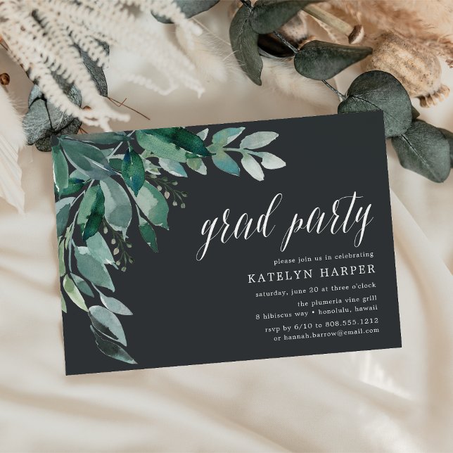 Abondant feuillage | Invitation du Graduation Part (Créateur téléchargé)