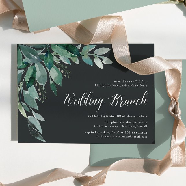 Abondant feuillage | Mariage Brunch Invitation (Créateur téléchargé)