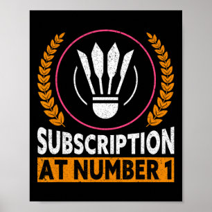 Abonnement bei Nummer 1 Funny Badminton 1 Poster