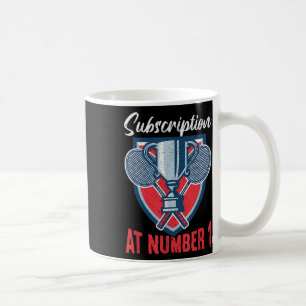 Abonnement bei Nummer 1 Lustiger Badminton  Kaffeetasse