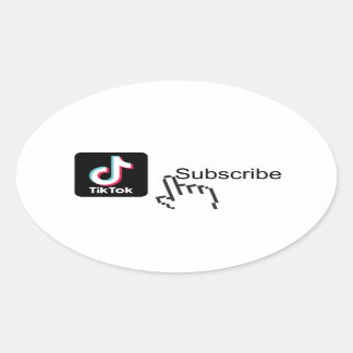 abonnieren meinen Tiktok-Kanalaufkleber Ovaler Aufkleber