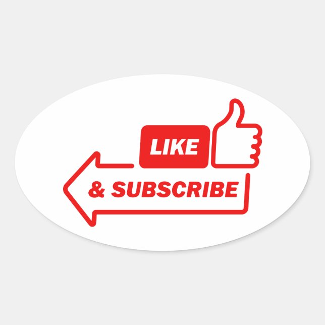 abonnieren Sie meinen YouTube-Kanal Ovaler Aufkleber (Vorderseite)