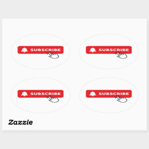 abonnieren Sie meinen YouTube-Kanal Ovaler Aufkleber