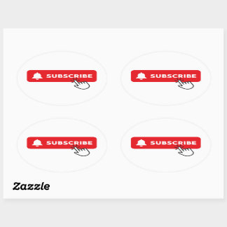 abonnieren Sie meinen YouTube-Kanal Ovaler Aufkleber