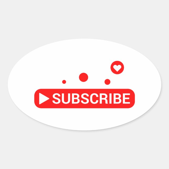abonnieren Sie meinen YouTube-Kanalaufkleber Ovaler Aufkleber (Vorderseite)