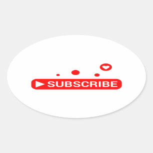 abonnieren Sie meinen YouTube-Kanalaufkleber Ovaler Aufkleber