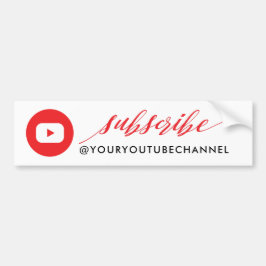 Abonnieren Sie moderne YouTube Social Media Autoaufkleber