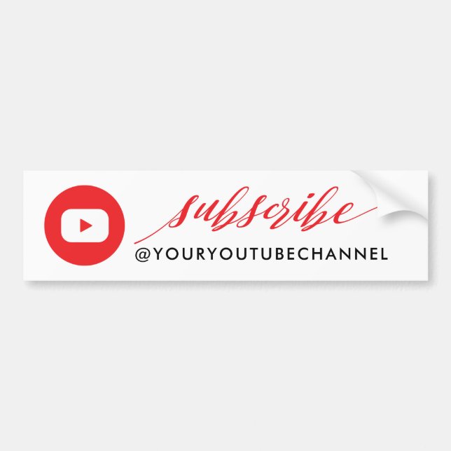 Abonnieren Sie moderne YouTube Social Media Autoaufkleber (Vorne)
