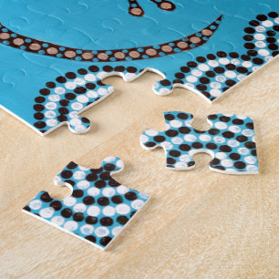 Aboriginal Art, Gecko, Punktmalerei, Dot-Painting