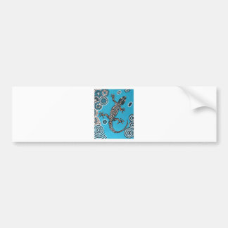 Aboriginal Art, Gecko, Punktmalerei, Dot-Painting Autoaufkleber