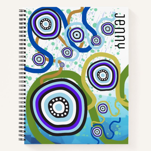Aboriginal Art Notebook zeitgemäß Notizbuch (Vorderseite)
