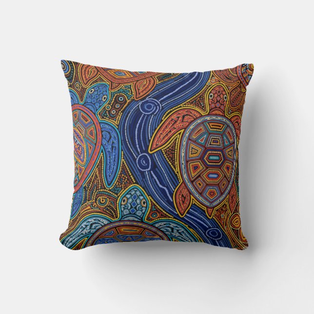 ABORIGINAL ART OF TURTLES KISSEN (Vorderseite)