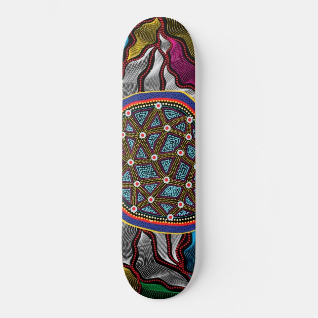 Aboriginal Design-15 Skateboard (Vorderseite)