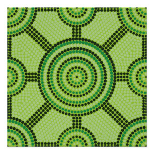 Aboriginal dot painting poster