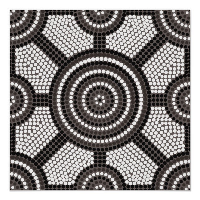 Aboriginal dot painting poster (Vorderseite)