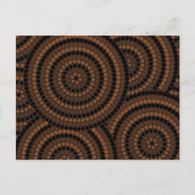 Aboriginal dot painting postkarte (Vorderseite)