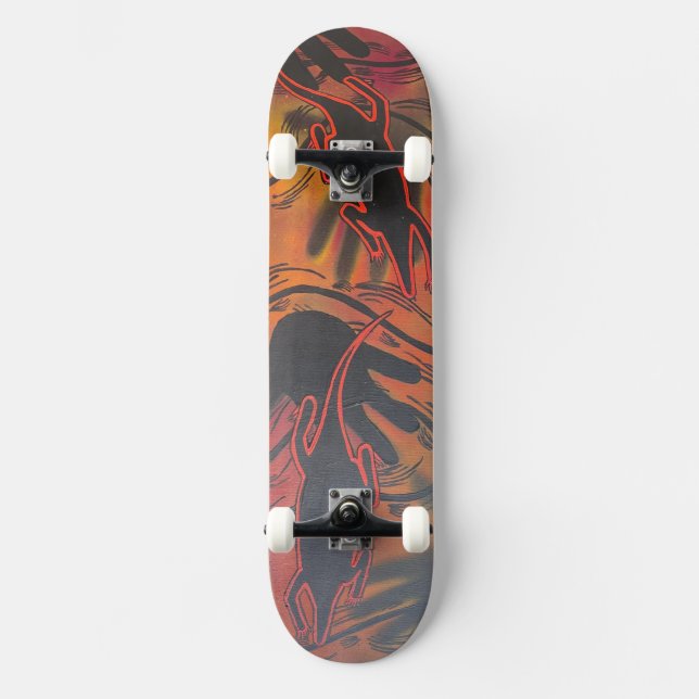 Aboriginal goanna skateboard (Recto)