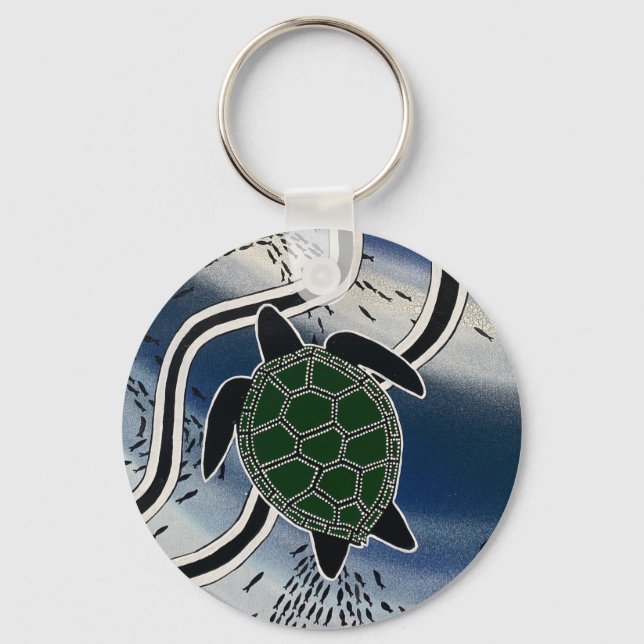 aboriginal sea turtle key ring schlüsselanhänger (Vorderseite)